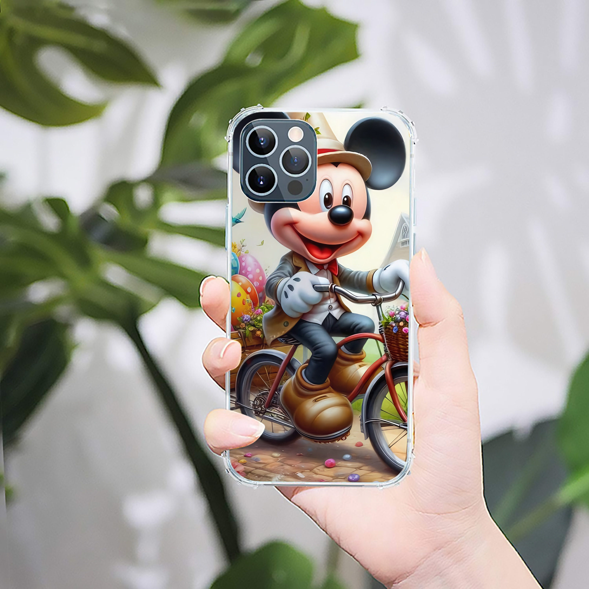 （画像用） ミッキーマウス Mickey Mouse 【iPhone 12シリーズ対応】透明スマホケース（クリアソフトケース）